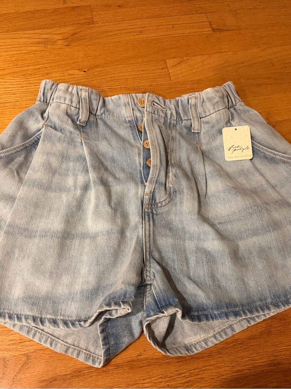 We The Free Clark Pleated Denim Short